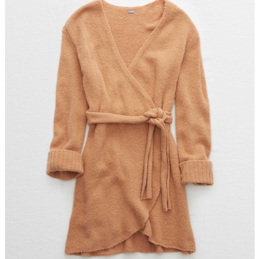 Aerie Sweater Wrap Dress